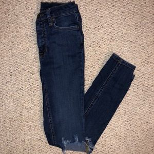 Free People, Medium Washed Ripped Jeans
